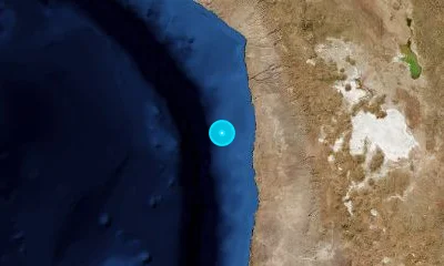 68 km W of Iquique, Chile