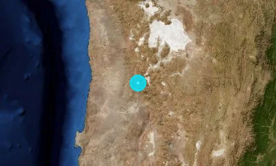 97 km NNE of Calama, Chile