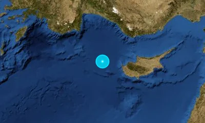 154 km WNW of Limassol, Cyprus