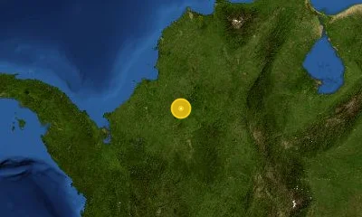 74 km SSE of Sincelejo, Colombia