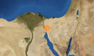 37 km NNE of Suez, Egypt
