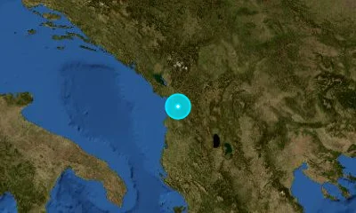 39 km N of Tirana, Albania