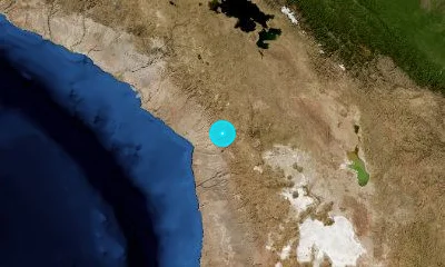 58 km ESE of Tacna, Peru