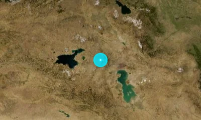 54 km W of Khowy, Iran