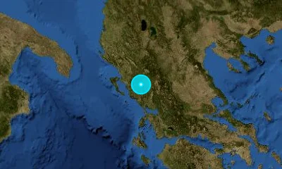 173 km SSE of Elbasan, Albania