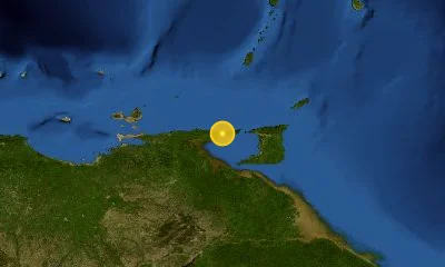 115 km E of Carúpano, Venezuela